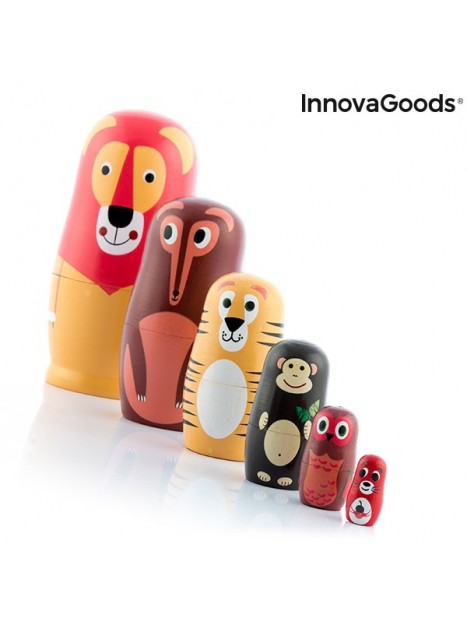 Matryoshka Houten Dierenfiguren Funimals InnovaGoods 11