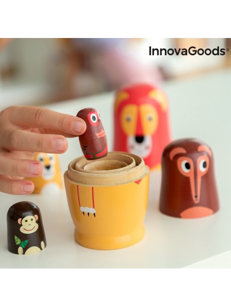 Matryoshka Houten Dierenfiguren Funimals InnovaGoods 11