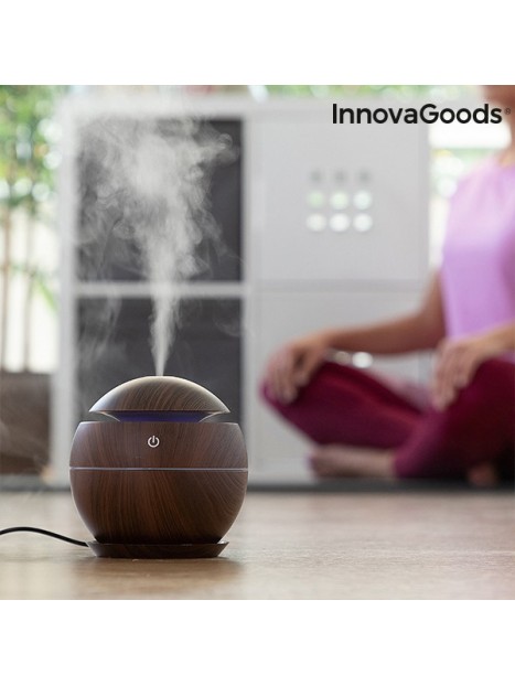 Mini humidificateur diffuseur d'arômes Dark Walnut InnovaGoods