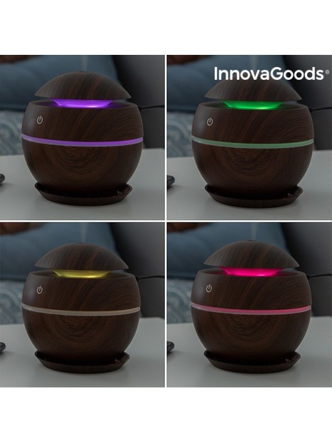 Mini humidificateur diffuseur d'arômes Dark Walnut InnovaGoods