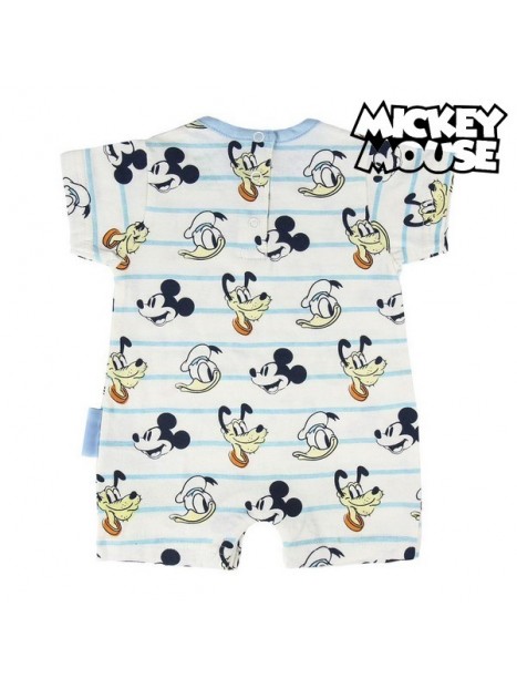 Baby's Short-sleeved Romper Suit Mickey Mouse White