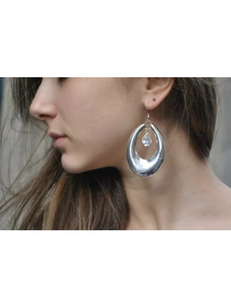 Boucles d’oreilles zirconium et argent