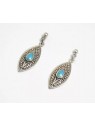 Boucles d’oreilles turquoise et argent