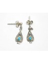 Boucles d’oreilles turquoise et argent