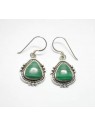 Boucles d’oreilles malachite et argent