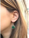 Boucles d’oreilles malachite et argent