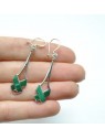 Boucles d’oreilles malachite et argent