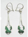 Boucles d’oreilles malachite et argent