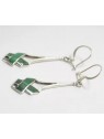 Boucles d’oreilles malachite et argent