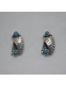 Boucles d’oreilles turquoise et argent