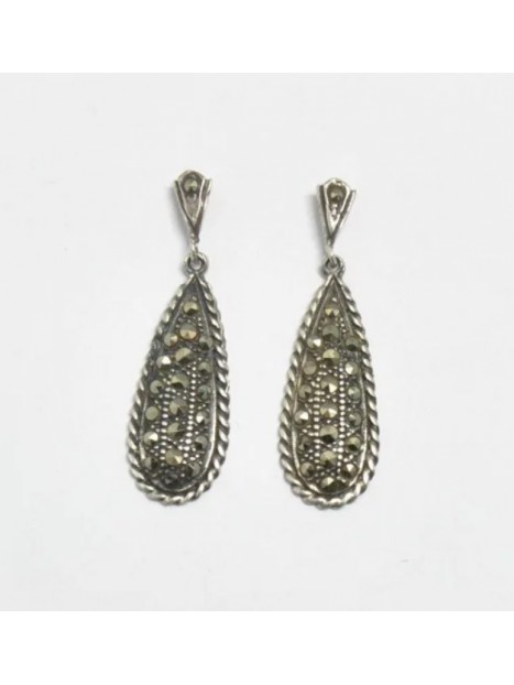 Boucles d’oreilles marcassite et argent