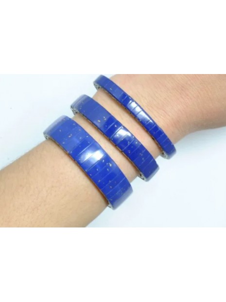 Bracelet extensible lapis lazuli 1 cm