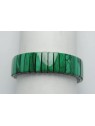 Bracelet extensible en malachite et acier