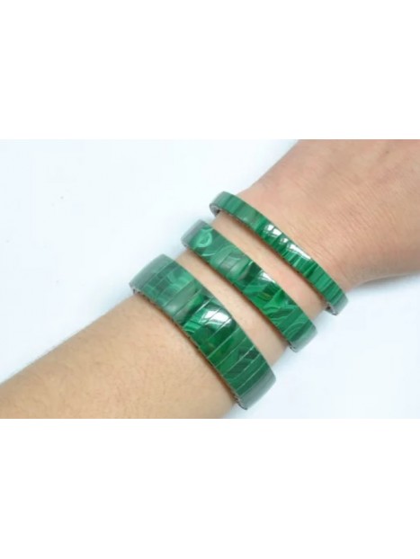 Bracelet extensible malachite 1,5 cm