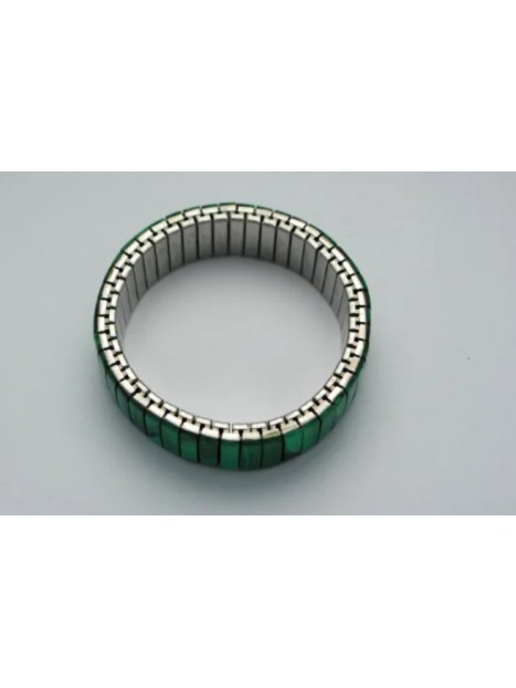 Bracelet extensible malachite 1,5 cm