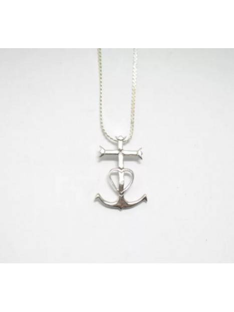 Pendentif ancre de bateau en argent 925