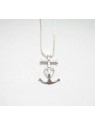 Pendentif ancre de bateau en argent 925