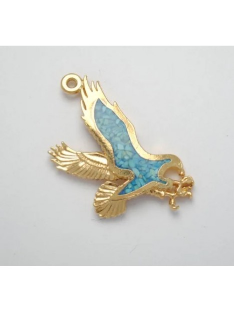 Pendentif aigle turquoise