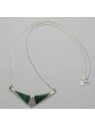 Collier malachite et argent