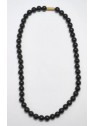 Collier de perles rondes onyx