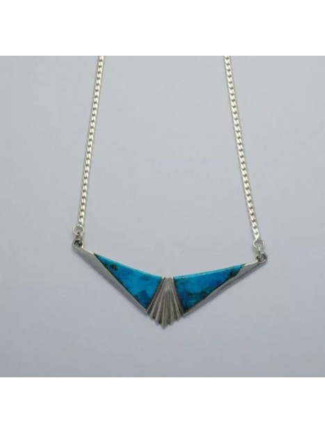 Collier turquoise et argent