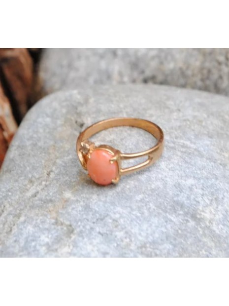 Bague corail rose