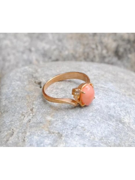 Bague corail rose