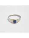 Bague sertie de lapis lazuli, montée sur argent 925