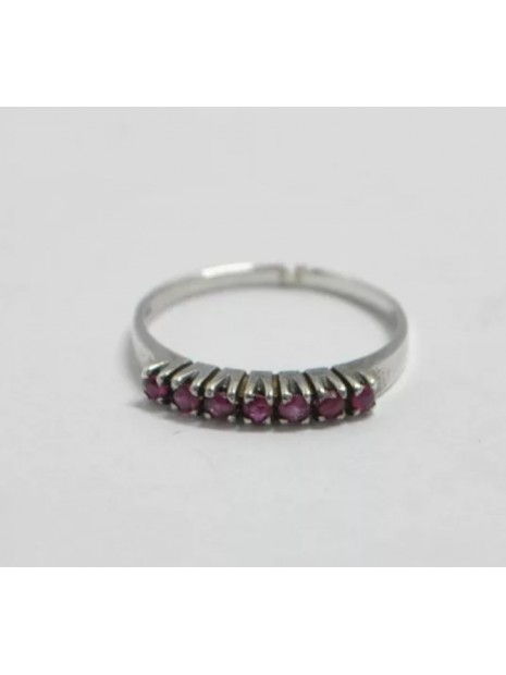 Bague rubis et argent