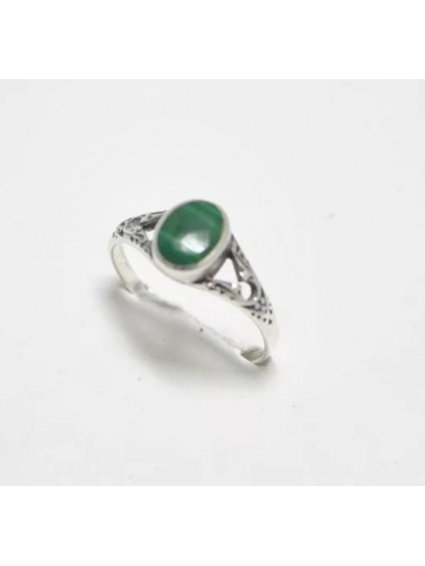 Bague malachite et argent