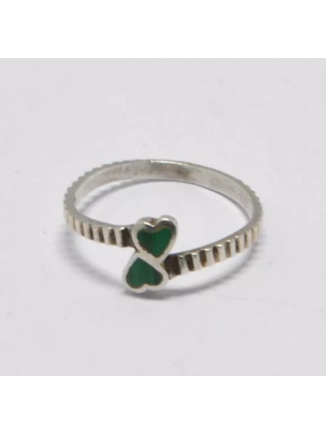 Bague malachite et argent