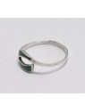 Bague malachite et argent