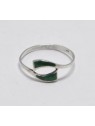 Bague malachite et argent