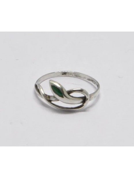 Bague malachite et argent