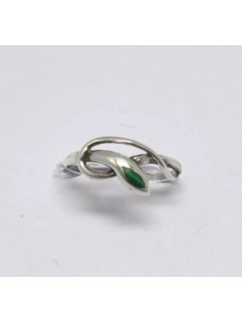 Bague malachite et argent