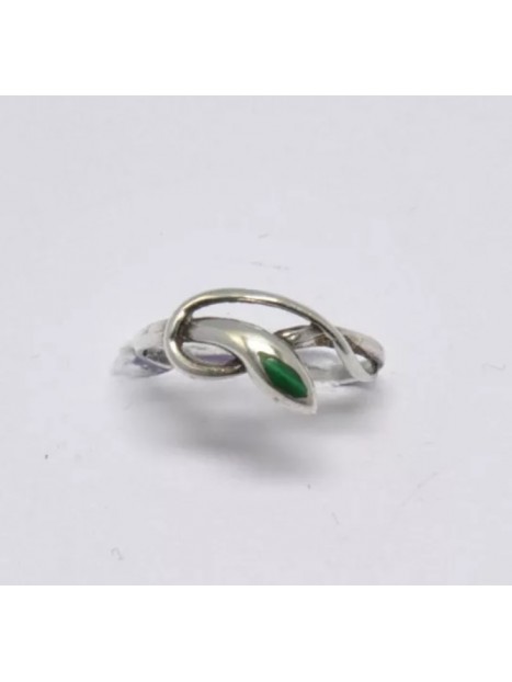 Bague malachite et argent