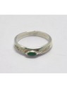 Bague malachite et argent