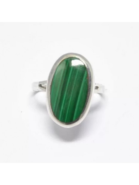 Bague malachite et argent