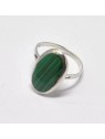 Bague malachite et argent