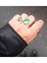 Bague malachite et argent