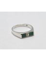 Bague malachite et argent