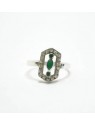 Bague malachite et argent