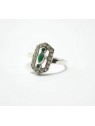 Bague malachite et argent