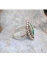 Bague malachite et argent