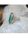 Bague malachite et argent