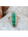 Bague malachite et argent