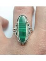 Bague malachite et argent