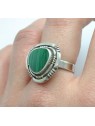 Bague malachite et argent