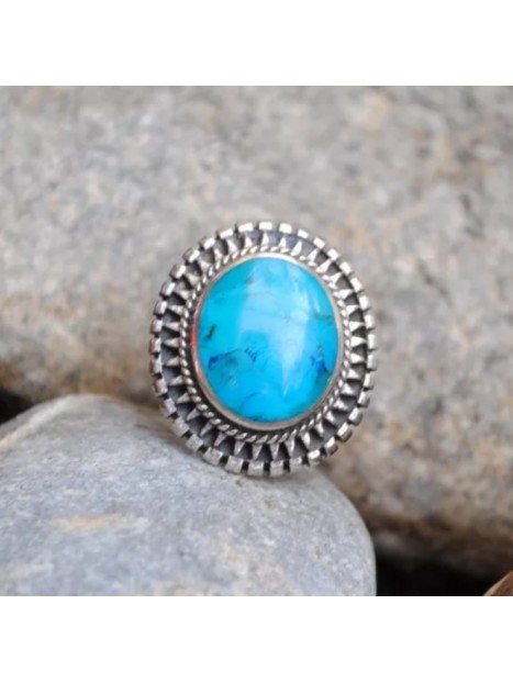 Bague turquoise et argent