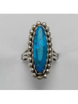 Bague turquoise et argent